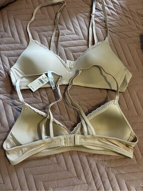 2 for 1 Witness Light Beige Wireless Lace-Trim Bra Duo
